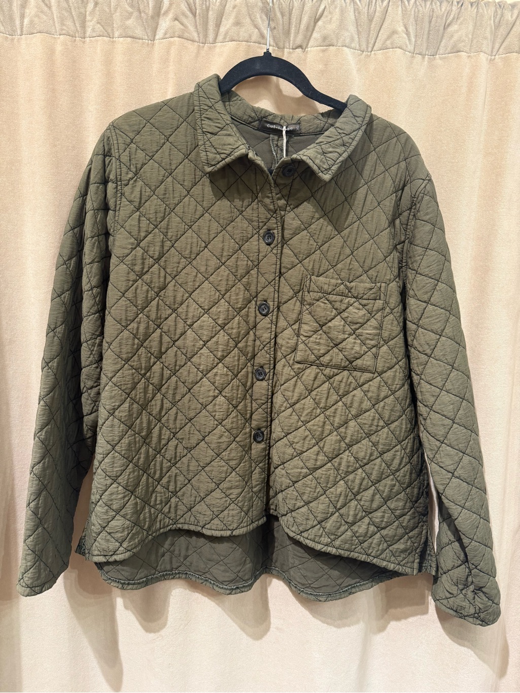 Cut Loose Quilted Barn Jacket In Kelp